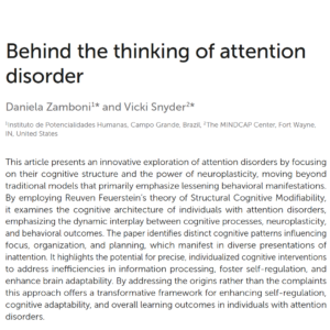 BEHIND THE THINKING OF ATTENTION DISORDERFrontiers in Psychology